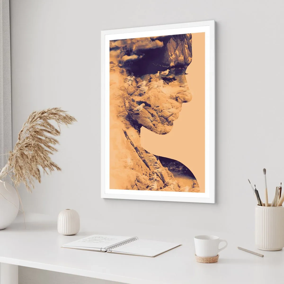 Poster in een witte lijst - Van nature mooi - 70x100 cm