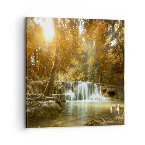 Schilderen op canvas - Park cascade - 70x70 cm