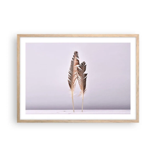 Een poster in een licht eiken lijst - Tegen het niets - 70x50 cm