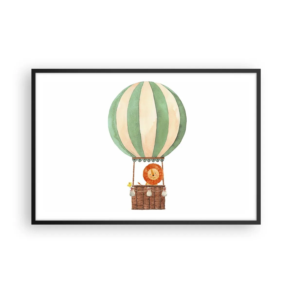 Poster in een zwarte lijst - Leons reizen - 91x61 cm