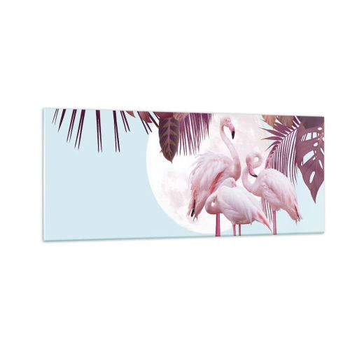 Schilderen op glas - Drie vogel genaden - 100x40 cm