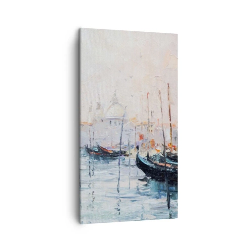 Schilderen op canvas - Achter het water, achter de mist - 45x80 cm