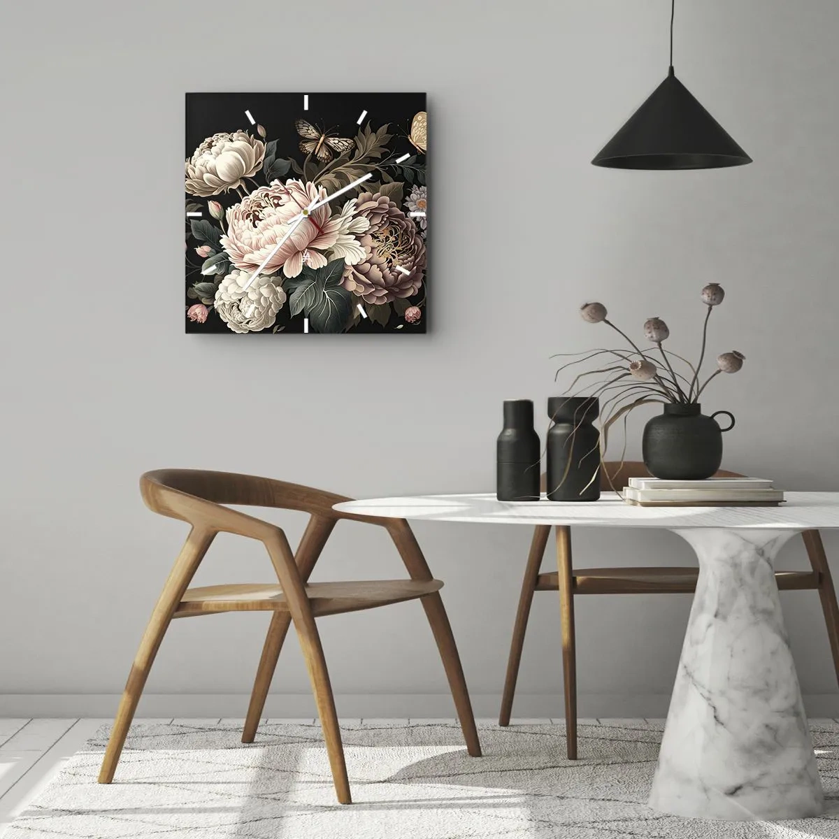 Wandklok - Klok - In barokstijl - 40x40 cm