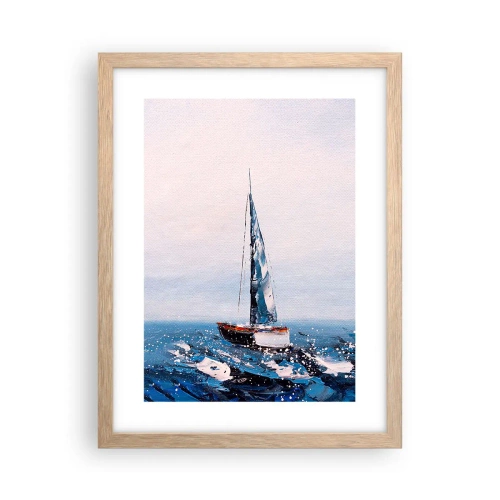 Een poster in een licht eiken lijst - Broederschap van de wind - 30x40 cm