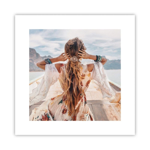 Poster - Op weg naar geluk - 30x30 cm