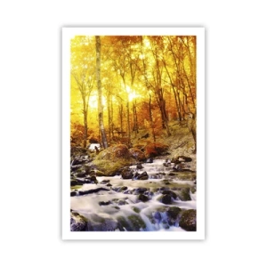 Poster - Stenen gezet in goud en platina - 61x91 cm