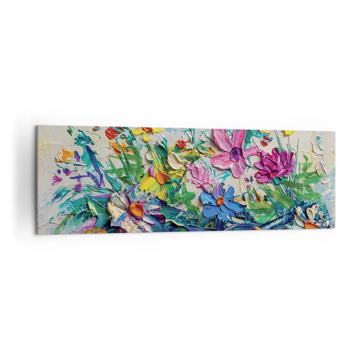 Schilderen op canvas - Helemaal geen stilleven - 160x50 cm