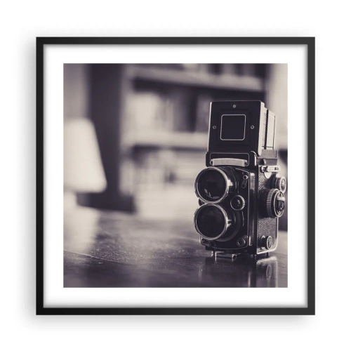 Poster in een zwarte lijst - De magie van oude fotografie - 50x50 cm
