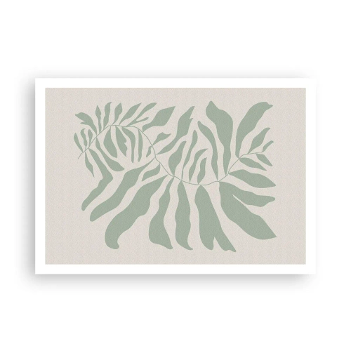 Poster - Smaragdgroene tak - 100x70 cm