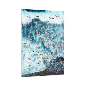 Schilderen op glas - De kustparade - 50x70 cm