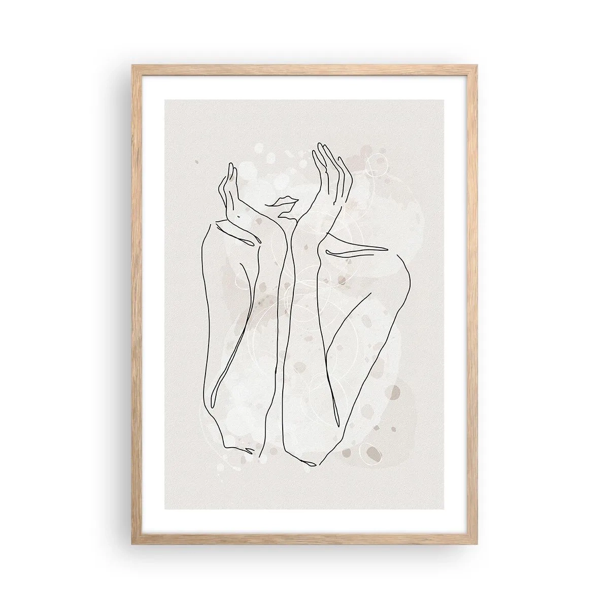 Een poster in een licht eiken lijst - Een dromerig moment - 50x70 cm