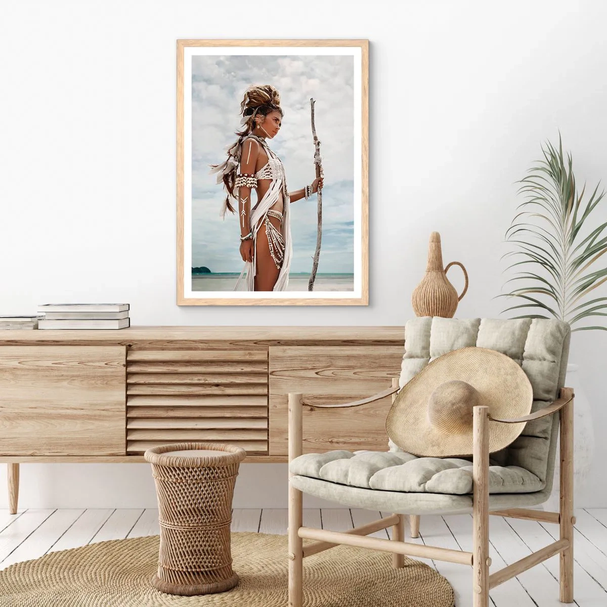 Een poster in een licht eiken lijst - Koningin van de tropen - 70x100 cm