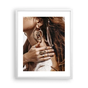 Poster in een witte lijst - Koningin van het wilde strand - 40x50 cm