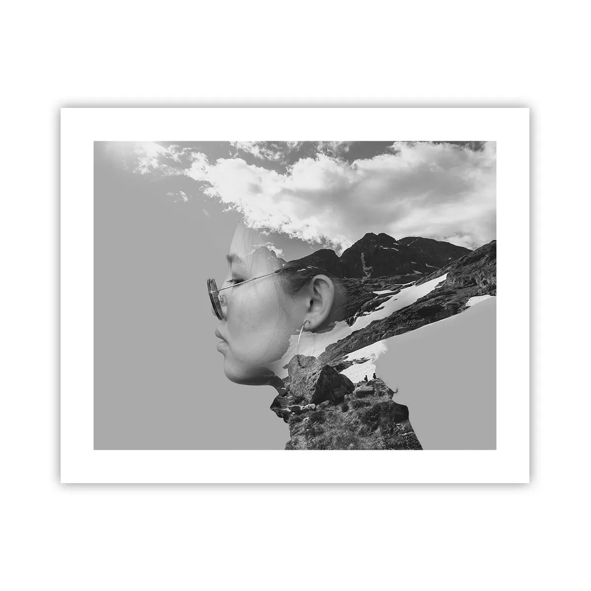 Poster - Top en bewolkt portret - 50x40 cm