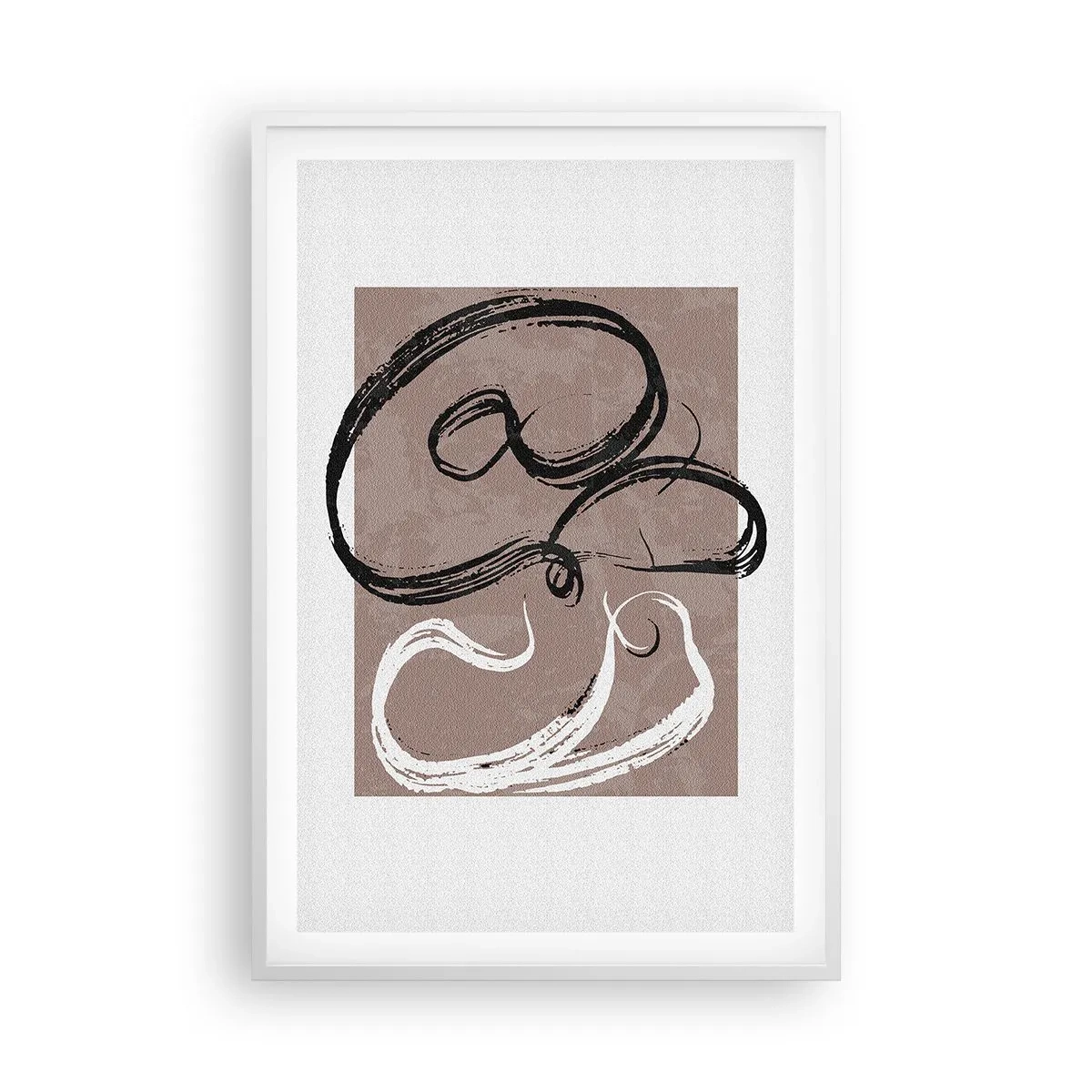 Poster in een witte lijst - Compositie – de zoektocht naar volheid - 61x91 cm