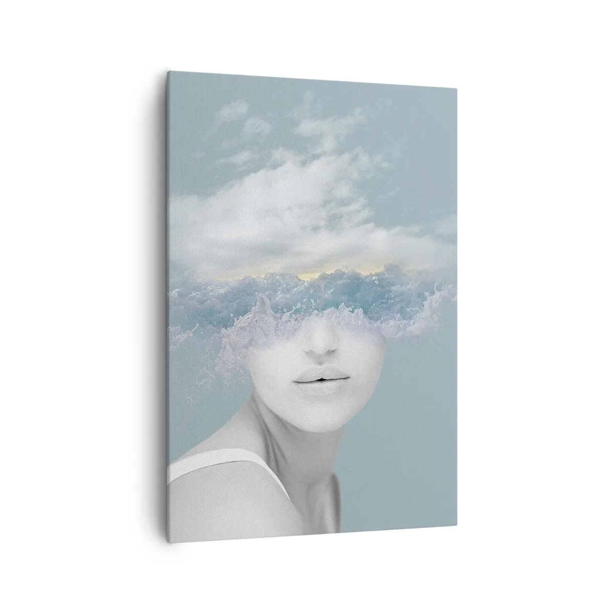 Schilderen op canvas - Met hoofd in de wolken - 70x100 cm