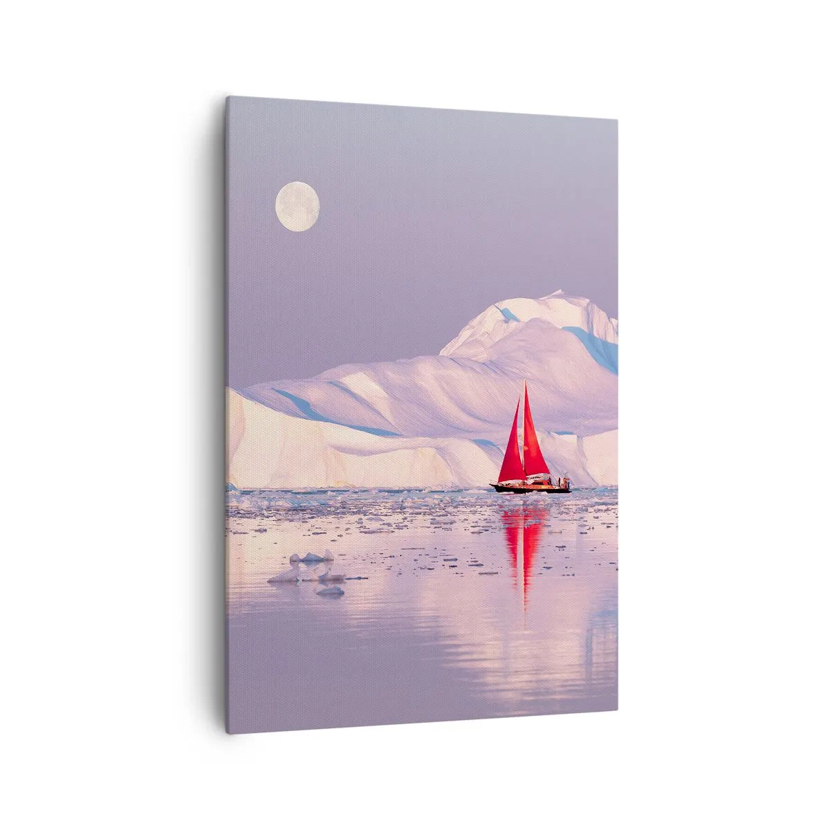 Schilderen op canvas - De hitte van het zeil, de kilte van het ijs - 70x100 cm