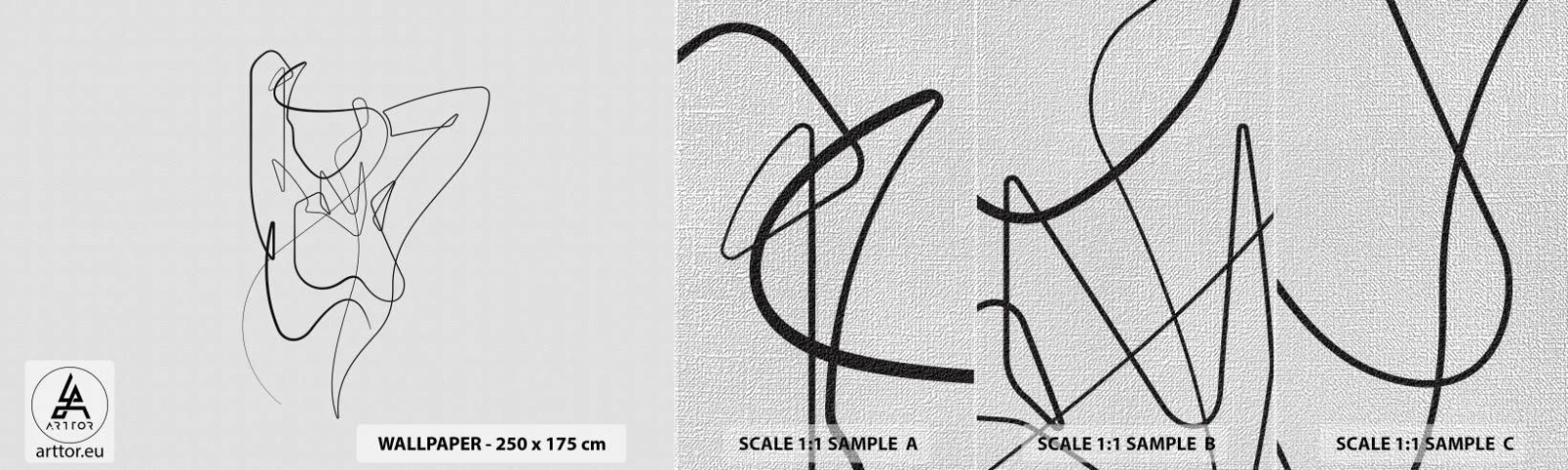 Fotobehang Monster Premium Canvas - Zoals je echt bent… - Abstractie, Vrouwenlichaam, Grafisch - 100x30 cm