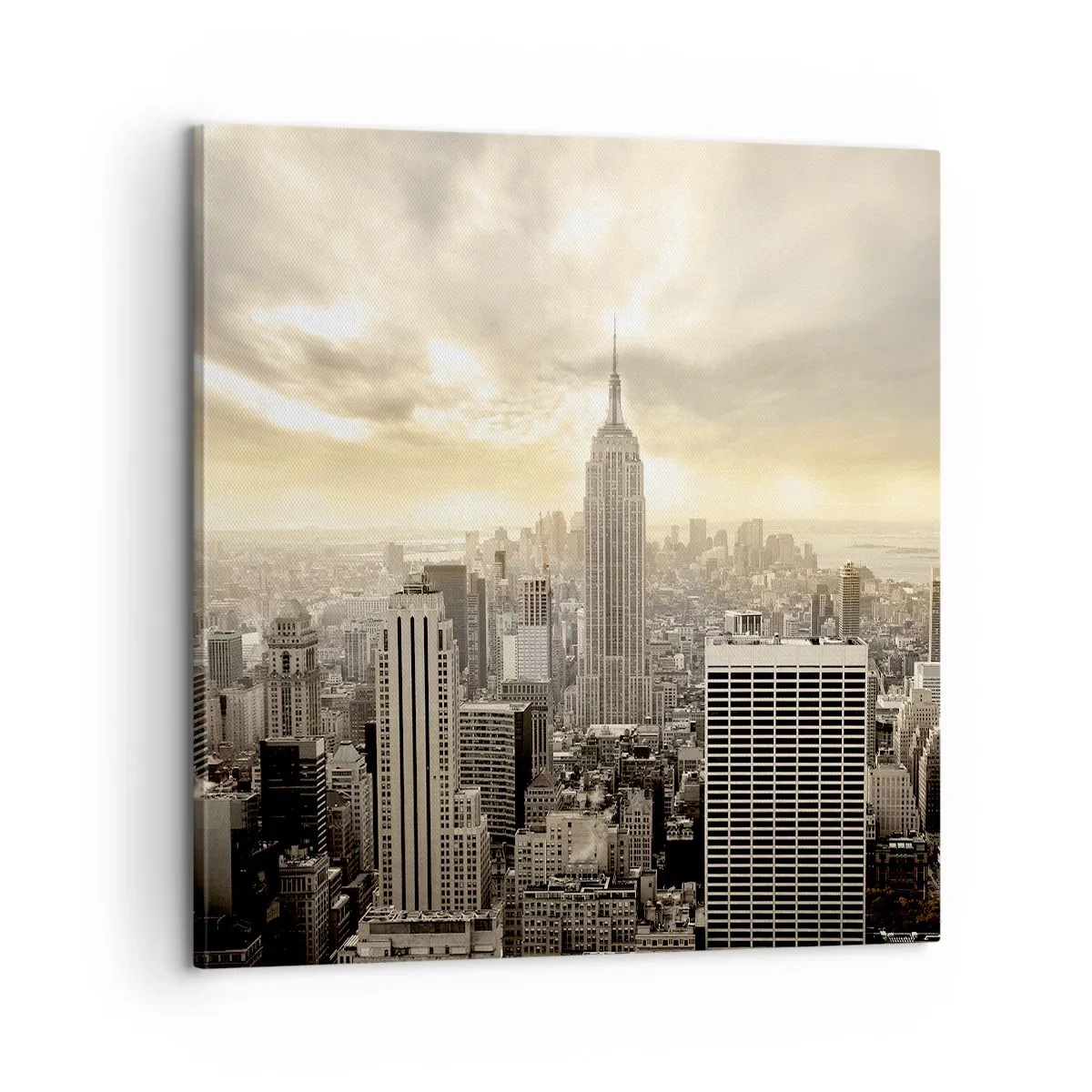 Schilderen op canvas - New York geweven van grijs - 60x60 cm