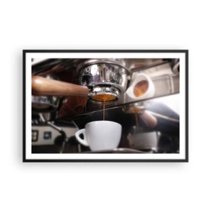 Poster in een zwarte lijst - Goede tijd van de dag - 91x61 cm