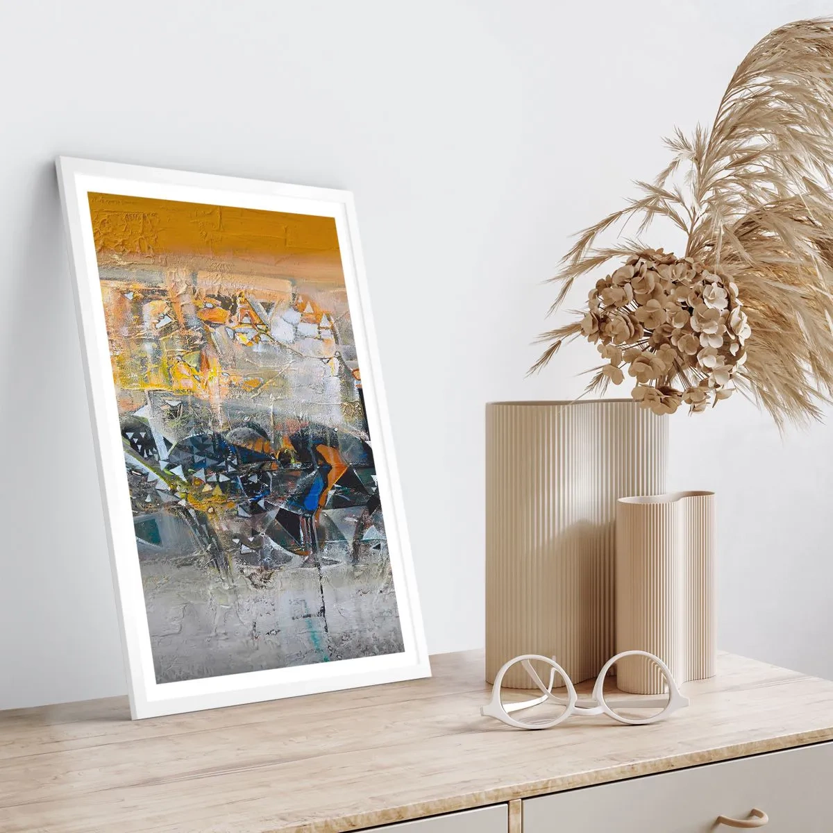 Poster in een witte lijst - Alles komt goed - 61x91 cm