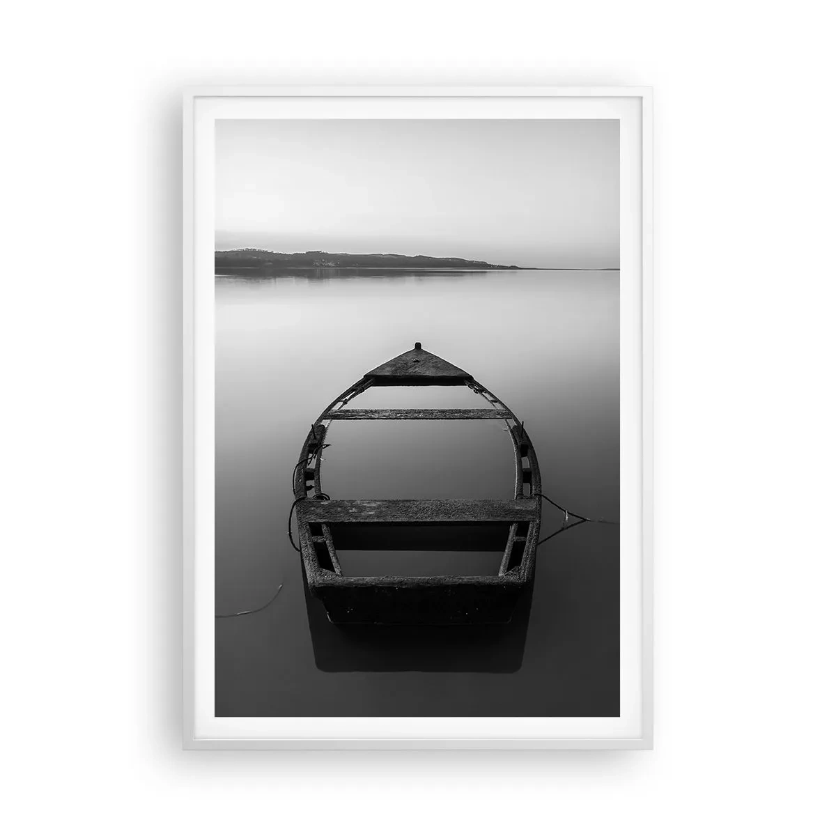 Poster in een witte lijst - Verlangen en melancholie - 70x100 cm