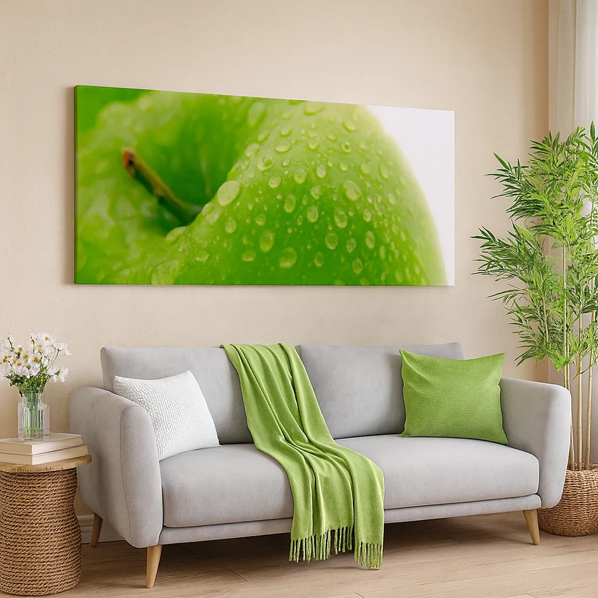 Schilderen op canvas - Groene koele frisheid - 30x30 cm