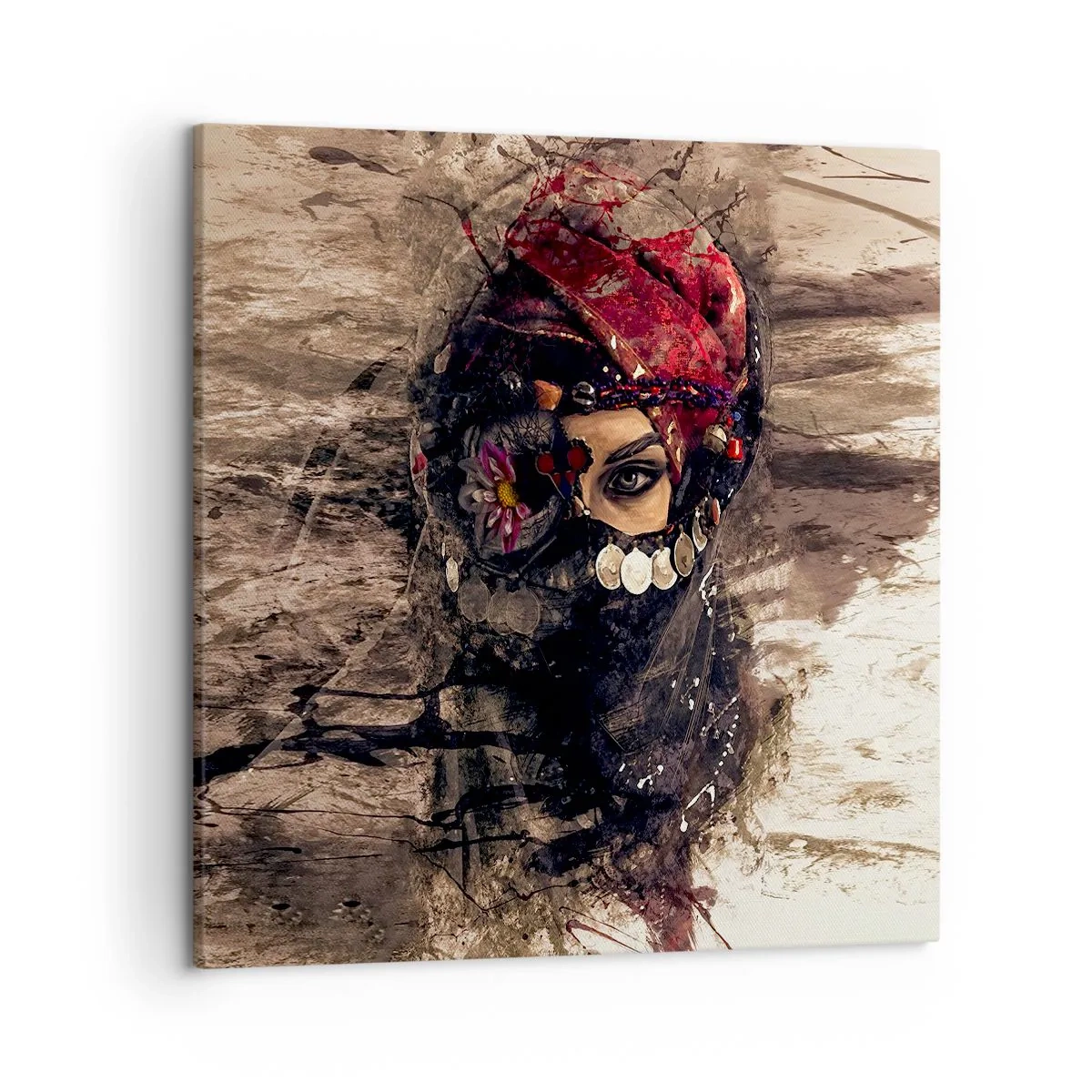 Schilderen op canvas - Op zijn zachtst gezegd verontrustend - 50x50 cm