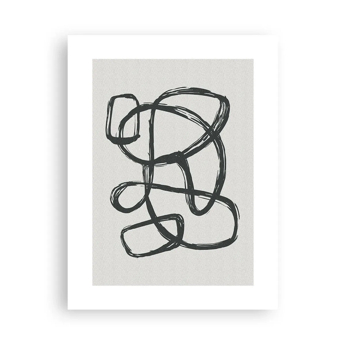 Poster - Lusvormige abstractie - 30x40 cm