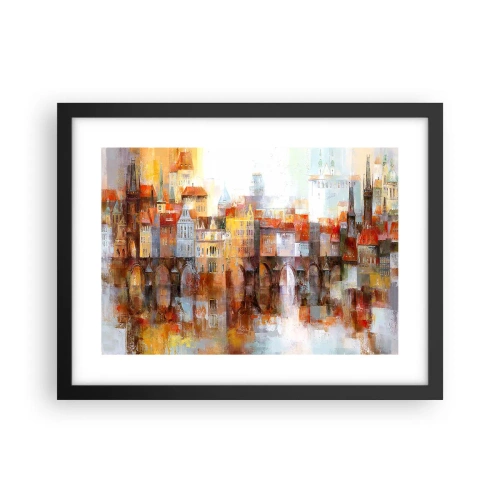 Poster in een zwarte lijst - Ook onder de brug is het mooi - 40x30 cm