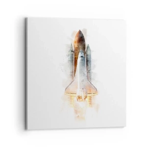 Schilderen op canvas - Ontdekkingsreizigers, aan de slag - 70x70 cm