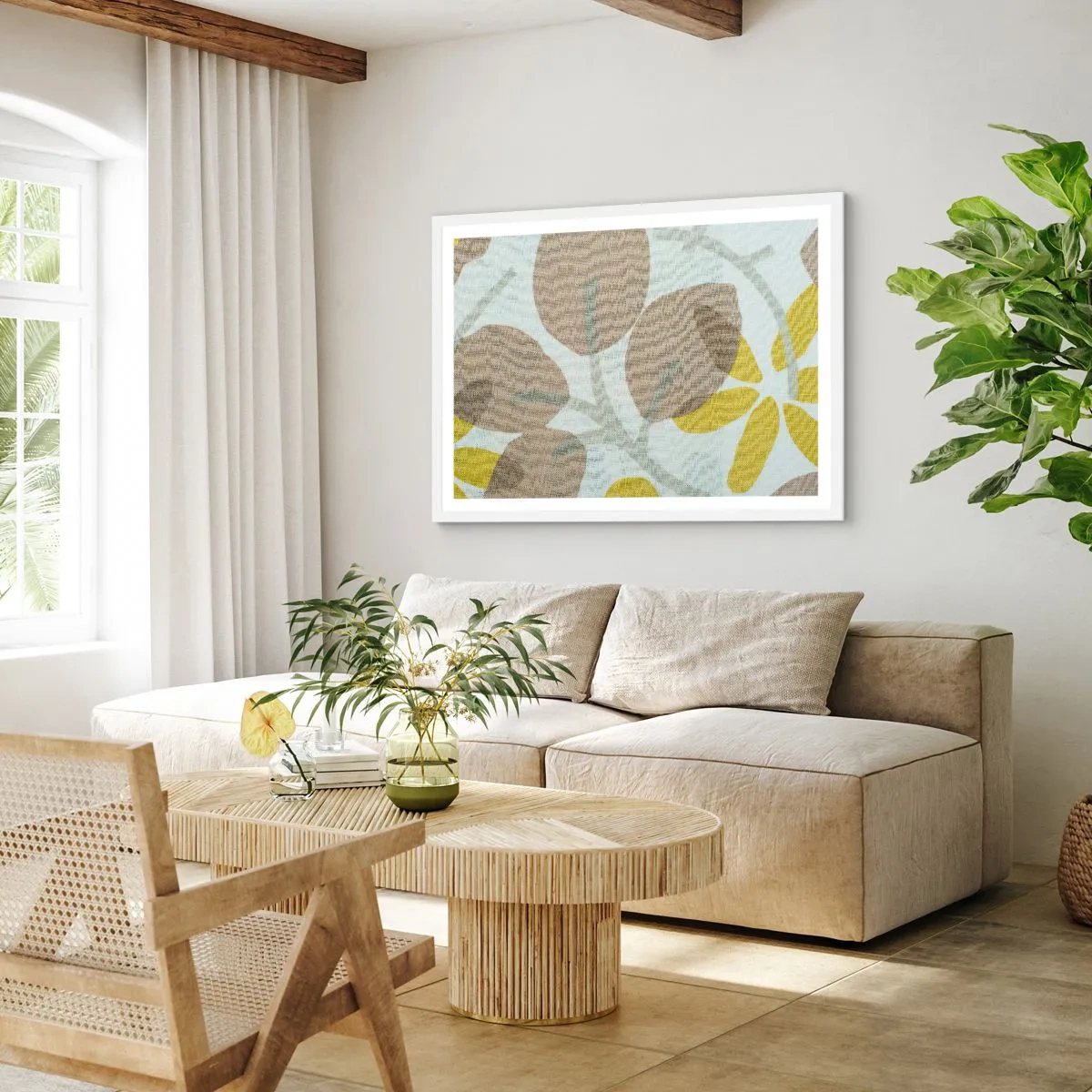 Poster in een witte lijst - Compositie in volle zon - 70x50 cm