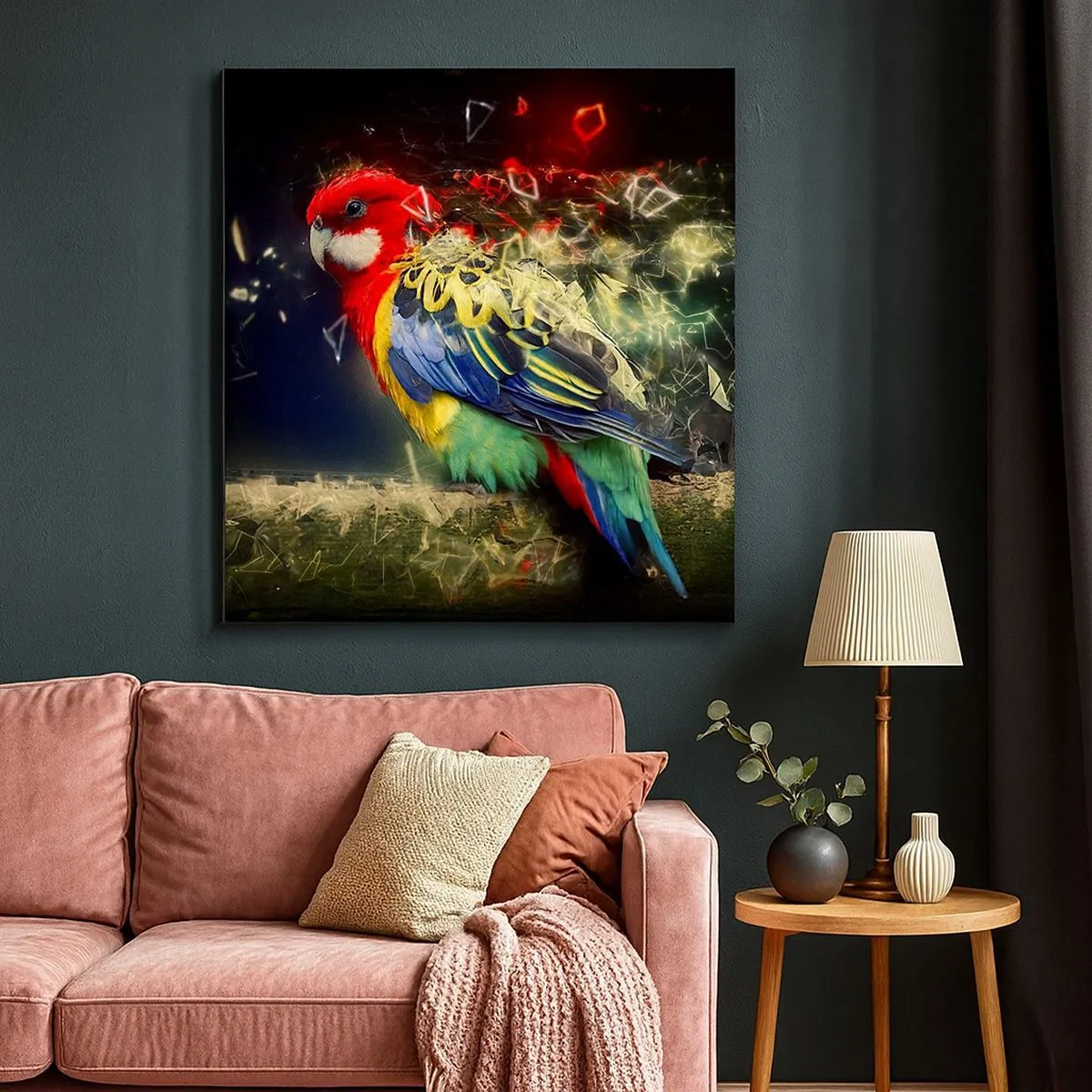 Schilderen op canvas - Boodschapper van uitstraling - 30x30 cm