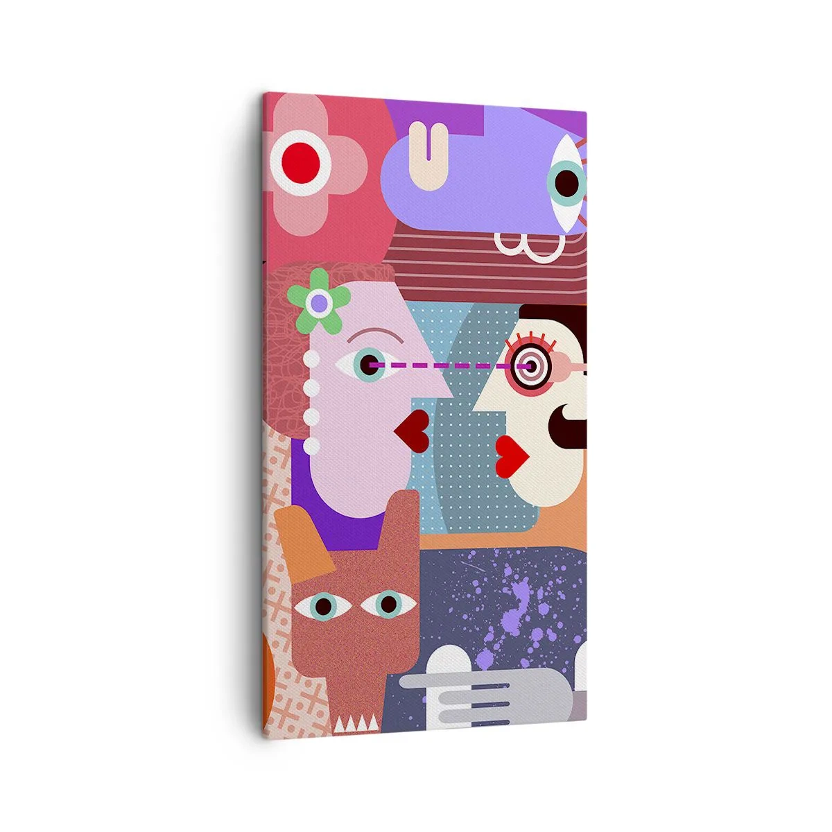 Schilderen op canvas - Oog in oog - 45x80 cm