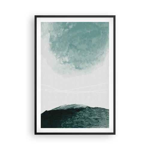Poster in een zwarte lijst - Ontmoeting met de mist - 61x91 cm