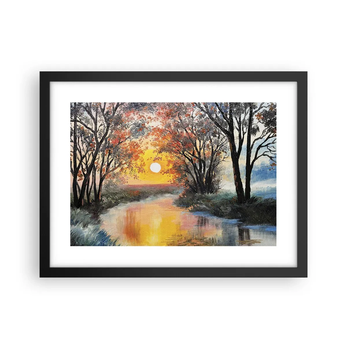 Poster in een zwarte lijst - Herfst vibes - 40x30 cm