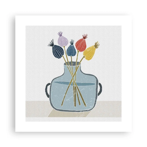 Poster - Alsof hij met maanzaad heeft gezaaid - 40x40 cm