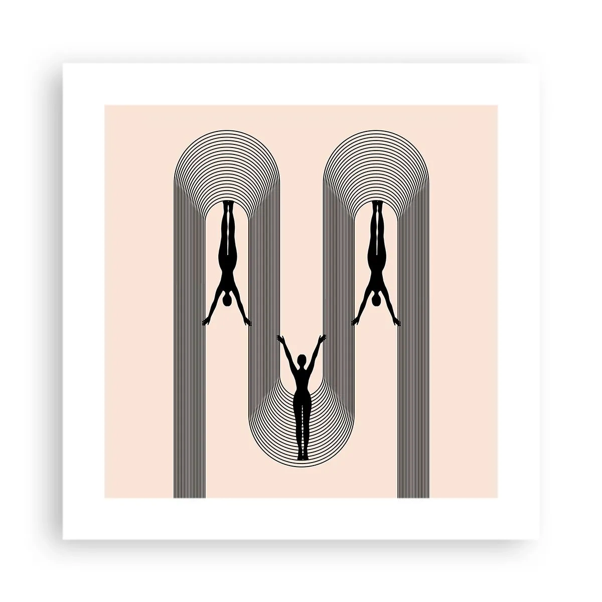 Poster - Op zijn kop - 40x40 cm