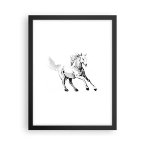 Poster in een zwarte lijst - Ongetemde ziel - 30x40 cm