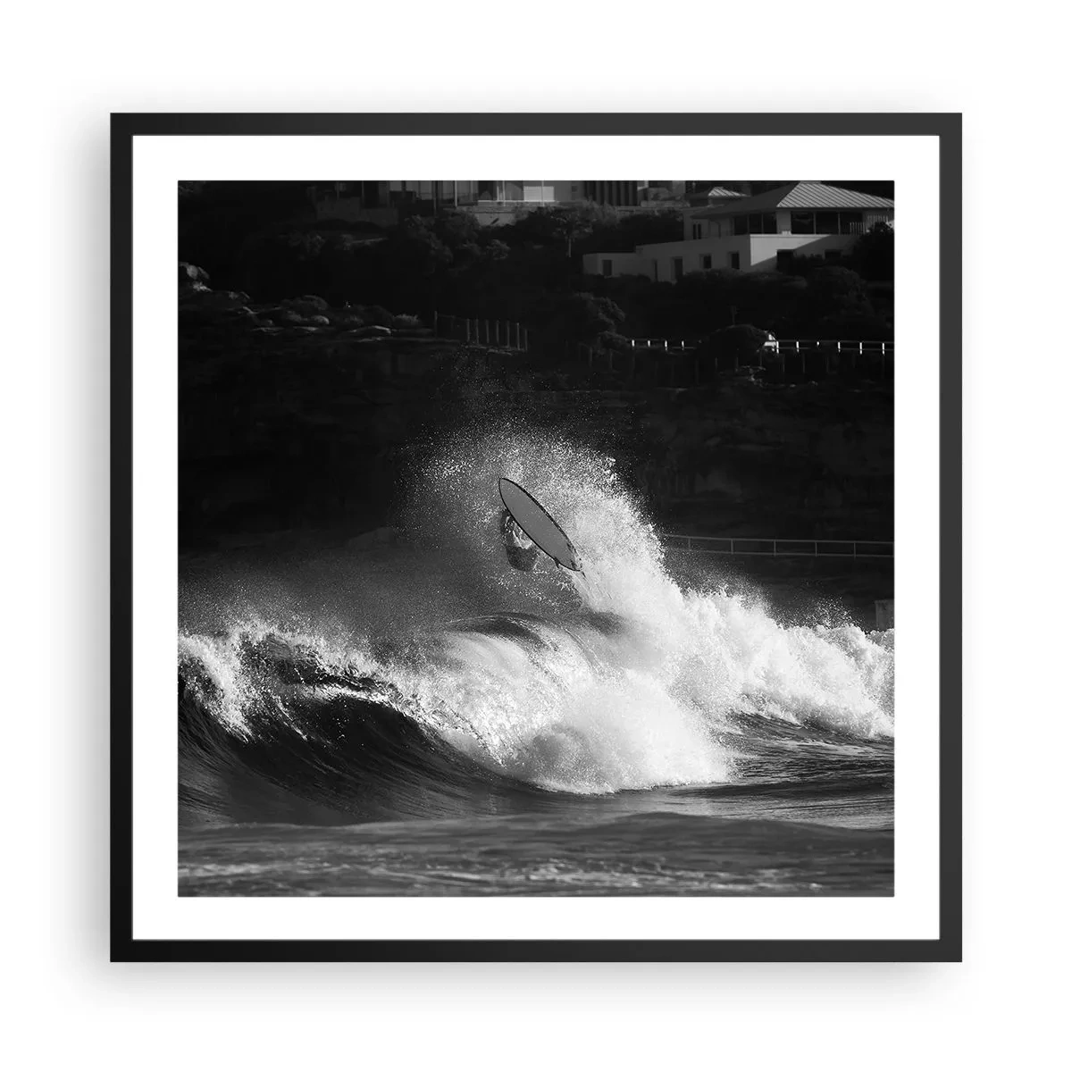 Poster in een zwarte lijst - Uitdaging aanvaard! - 60x60 cm