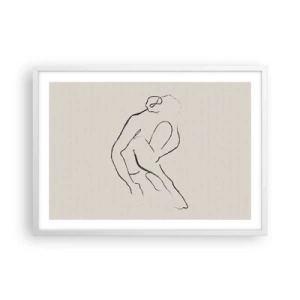 Poster in een witte lijst - Intieme schets - 70x50 cm