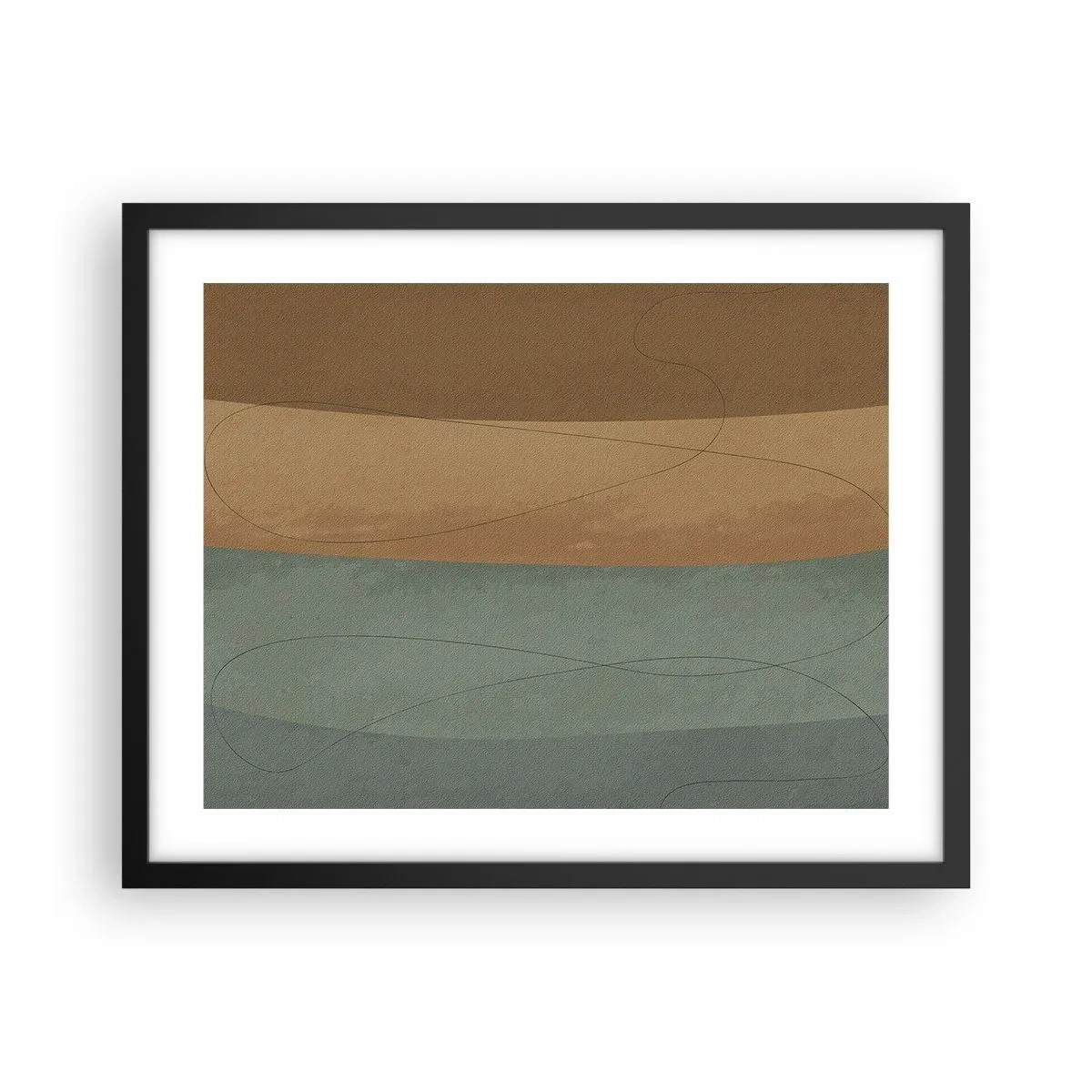 Poster in een zwarte lijst - Horizontale compositie - 50x40 cm