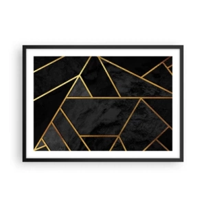 Poster in een zwarte lijst - Duisternis en glans - 70x50 cm