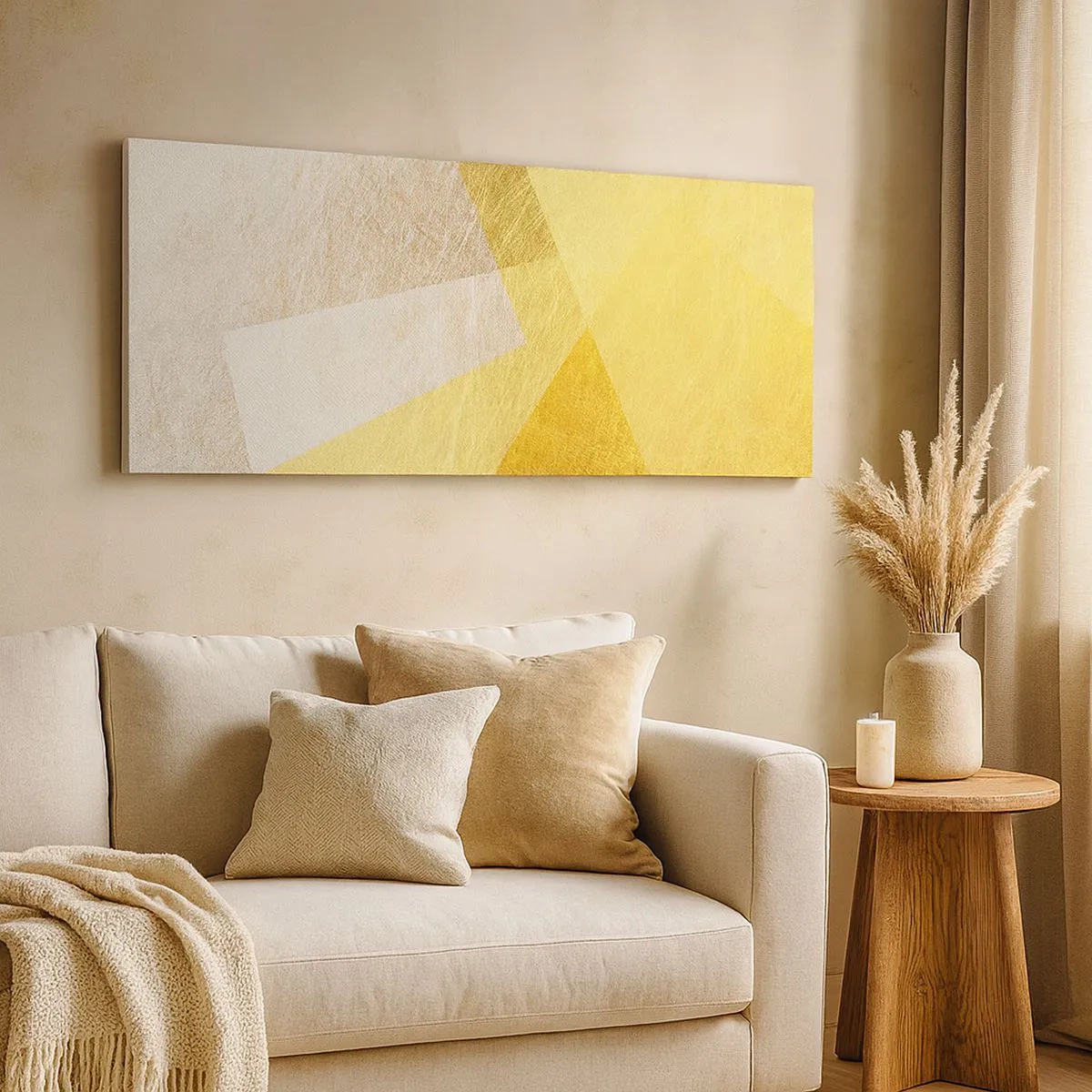 Schilderen op canvas - Geometrie weer - 100x40 cm