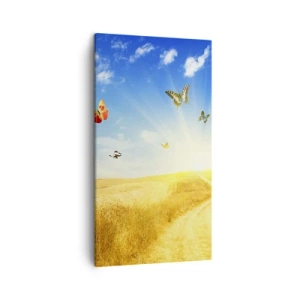 Schilderen op canvas - En hoe kun je niet van de zomer houden? - 45x80 cm