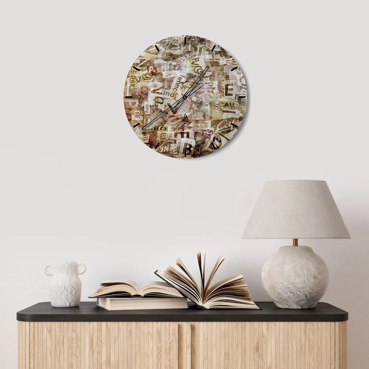Wandklok - Klok - Ik verenig het gebabbel - 30x30 cm