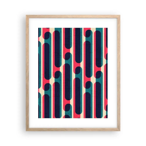 Een poster in een licht eiken lijst - In de diepte en vooruit - 40x50 cm