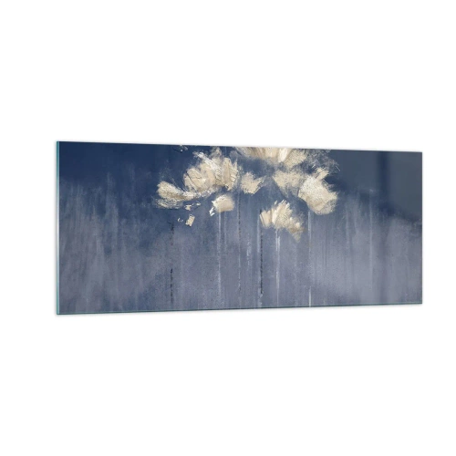 Schilderen op glas - Als bloemblaadjes in de wind - 100x40 cm