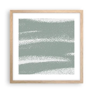 Een poster in een licht eiken lijst - Abstractie in een winterklimaat - 40x40 cm