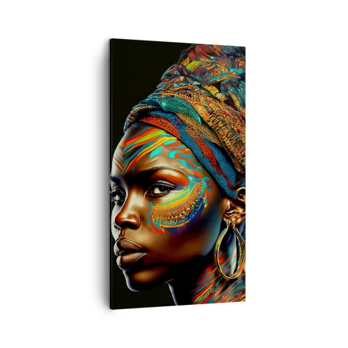 Schilderen op canvas - Afrikaanse koningin - 45x80 cm